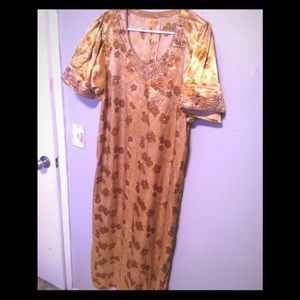 Large gold dress